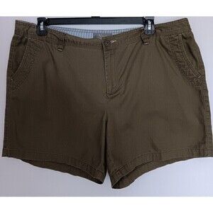 Natural Reflections Women’s Olive Green Chino Shorts Size 20W